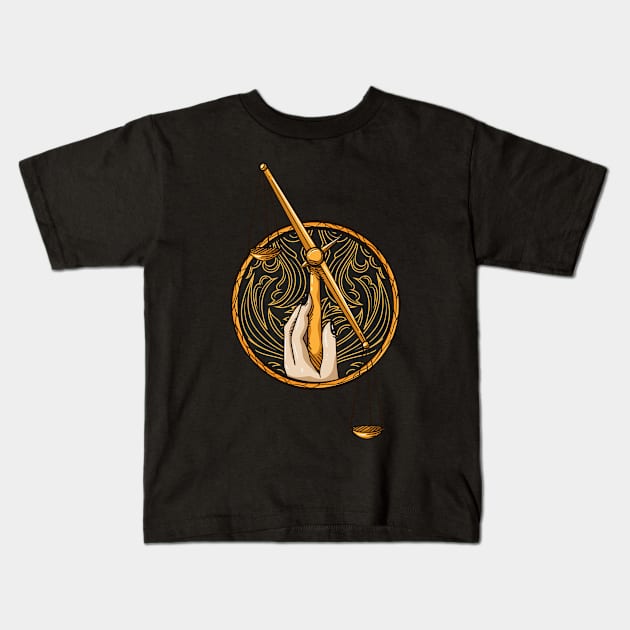 libra zodiac illustration Kids T-Shirt by flasix